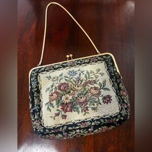 Vintage tapestry floral purse